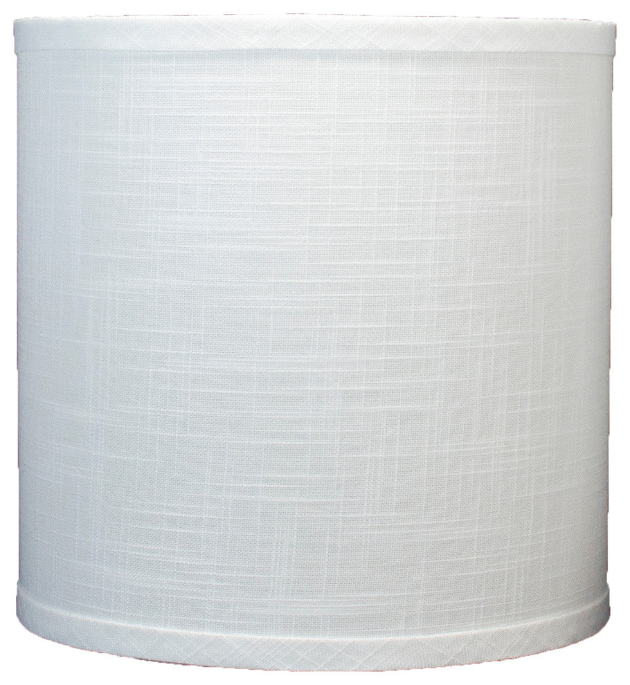 Classic Drum Linen Lamp Shade, Off White, 10"