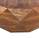 33" Wide Diamond Shape Acacia Wood Coffee Table With Smooth Top, Dark Brown