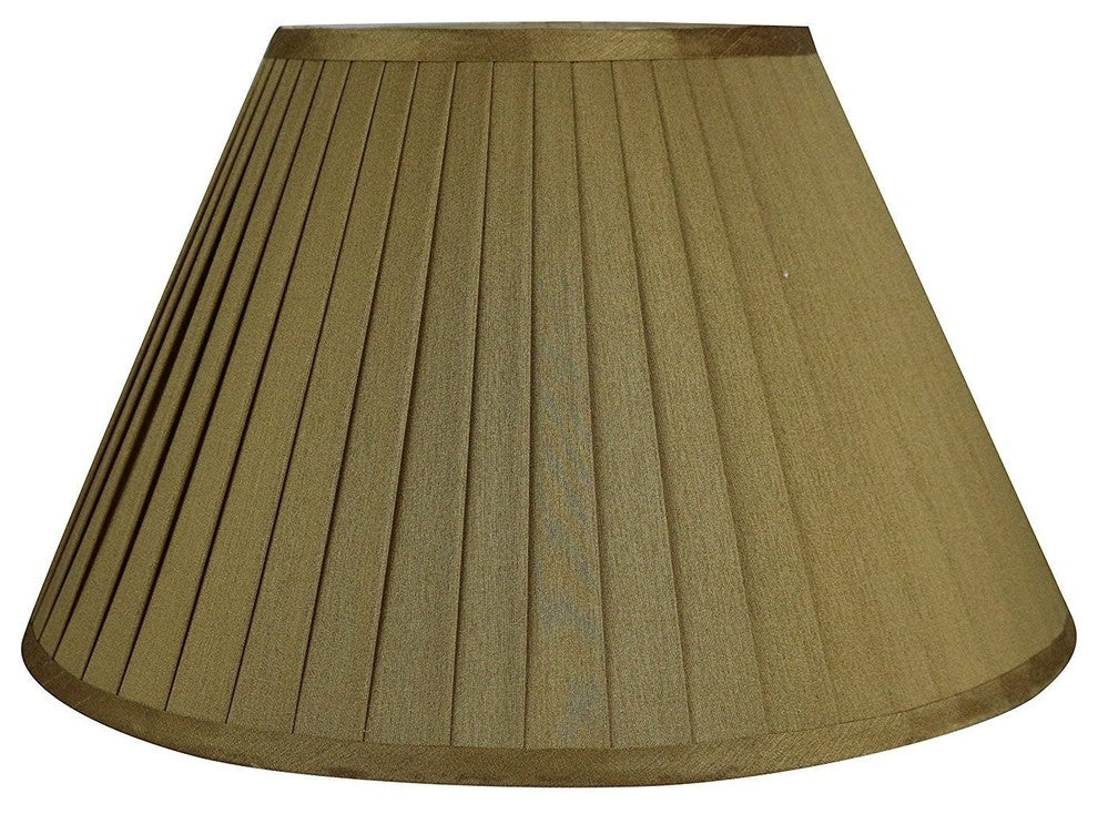 Empire Side Pleat Lamp Shade, 8x16x11", Gold