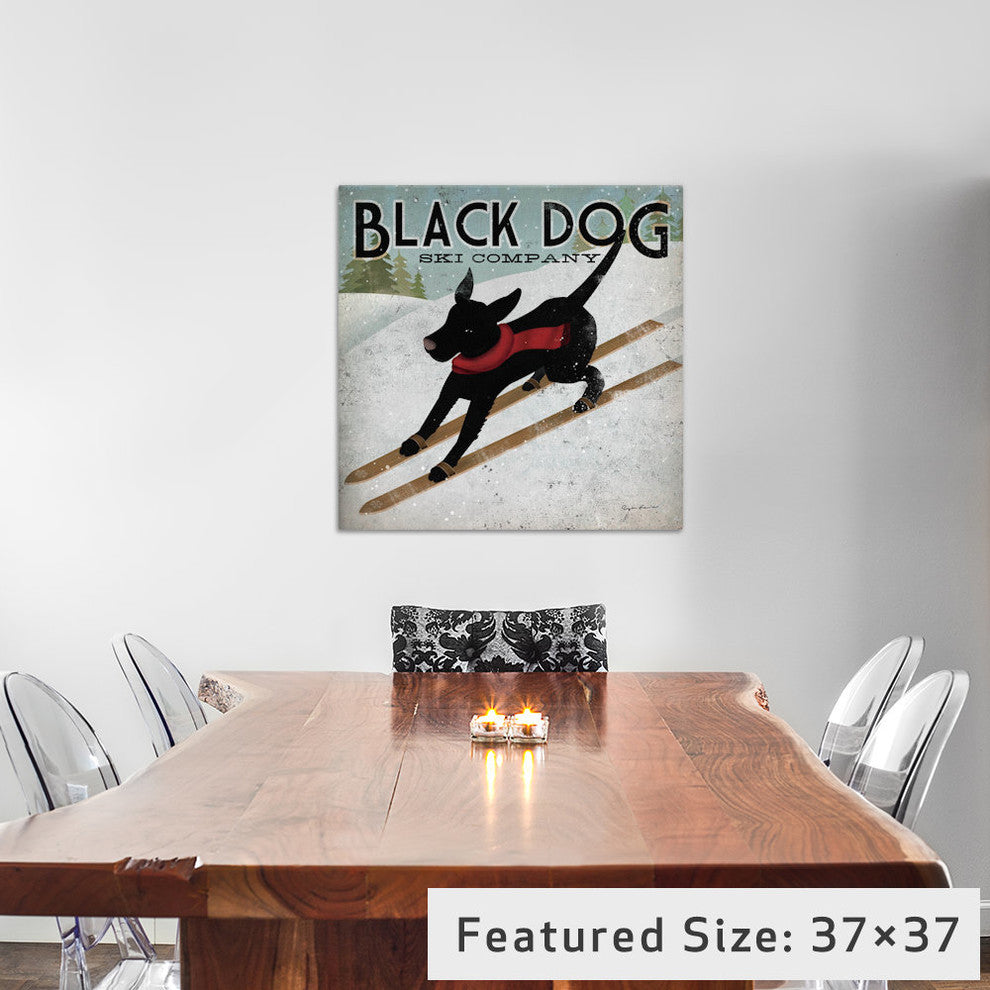 "Black Dog Ski Co. II Gallery" by Ryan Fowler, 26x26x1.5"
