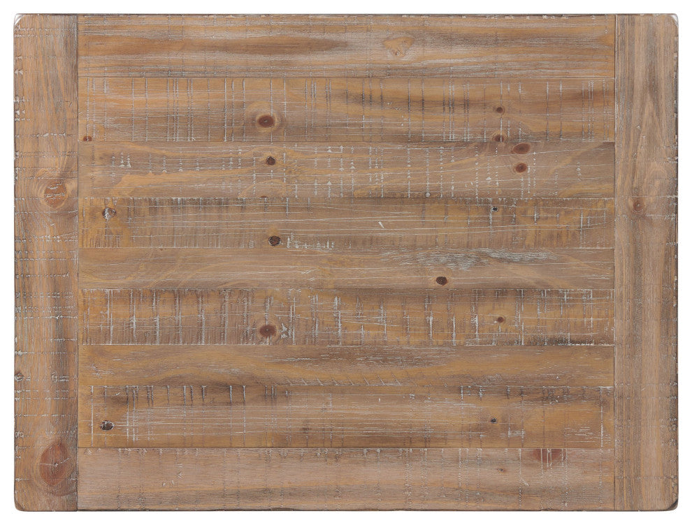 Highland Table With 3 Open Shelves, Sandwash