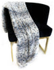 Navy Snowy Owl Faux Fur Luxury Throw Blanket, Throw 36Wx60L
