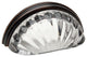 Cosmas 6381ORB-C Oil Rubbed Bronze With Clear Glass Cabinet Cup Pull, Set of 5