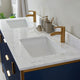 Granada Vanity With White Composite Stone Top, Royal Blue, 60", Without Mirror