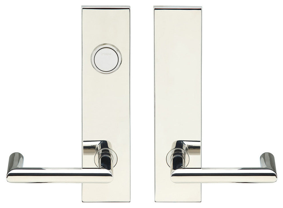 Stuttgart Lever, Tubular Dummy Entry, Dummy Cylinder, Polished Stainless Steel