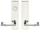 Stuttgart Lever, Tubular Dummy Entry, Dummy Cylinder, Polished Stainless Steel