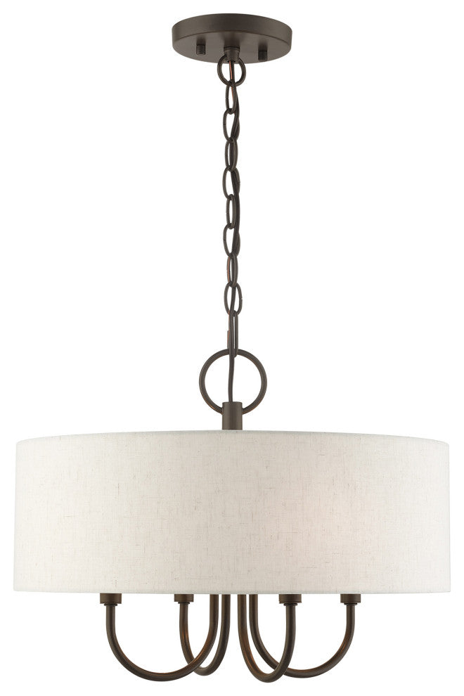 English Bronze Transitional, Pendant Chandelier