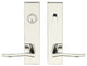 Waterfall Lever, Tubular Entry, Single Cylinder, LH, Polished Stainless Steel