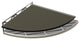 TileWare Structural Surfaces Claddy T-Shelf w/ Glass Cover, Raven