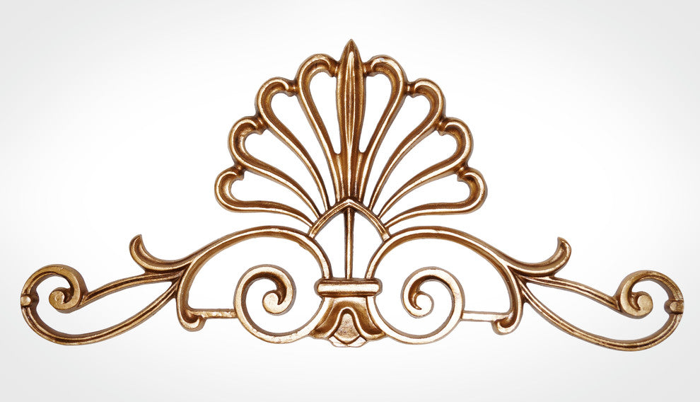 French Shell Crown, Rusty Gold, No Crystal