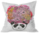 Deny Designs Dash And Ash Panda Flowers Outdoor Throw Pillow
