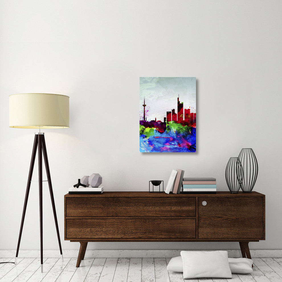 "Frankfurt Watercolor Skyline" Fine Art Print