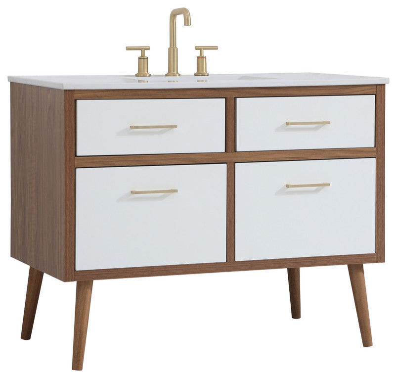 Home Living White 42" Bathroom Vanity