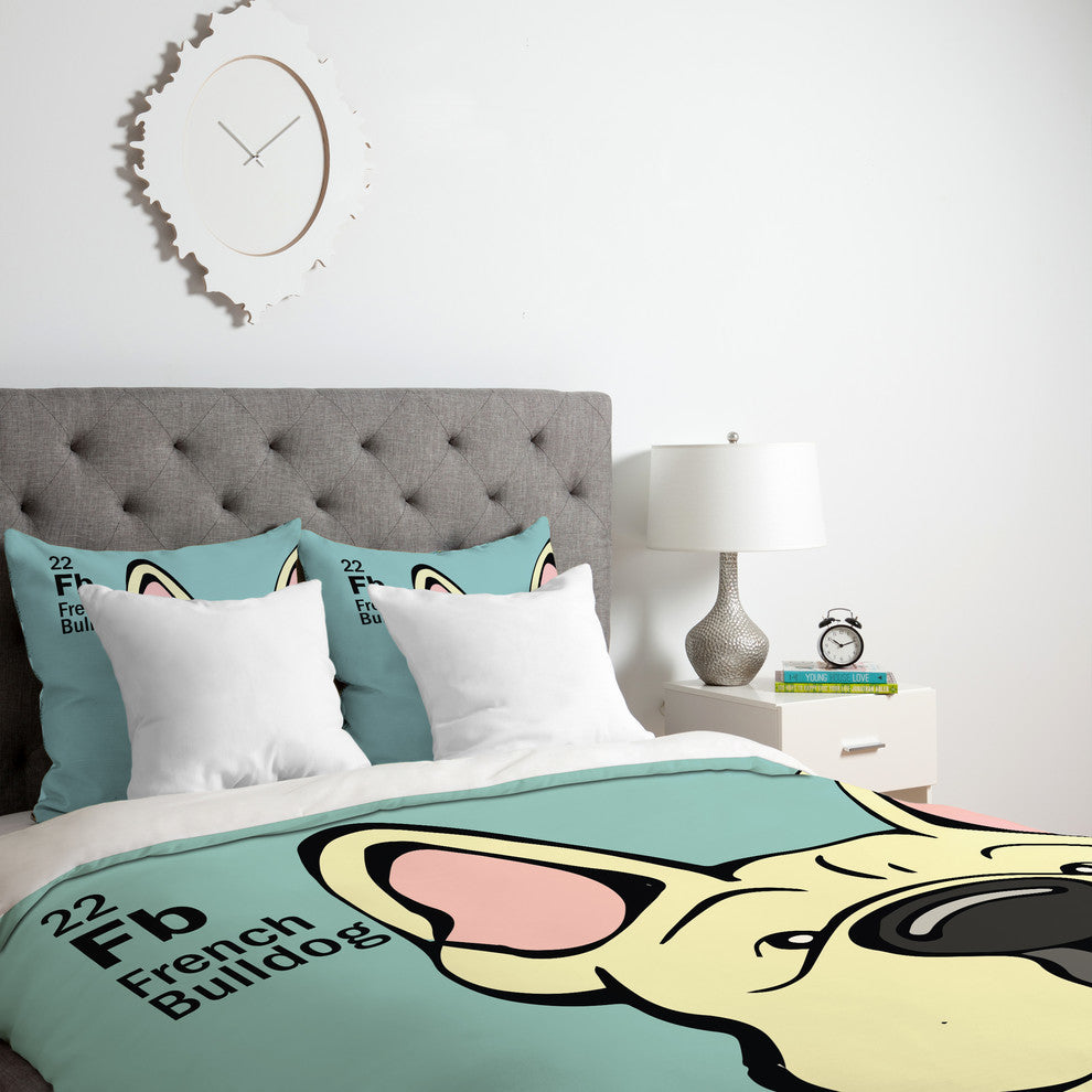 Deny Designs Angry Squirrel Studio French Bulldog 22 Duvet Cover - Lightweight