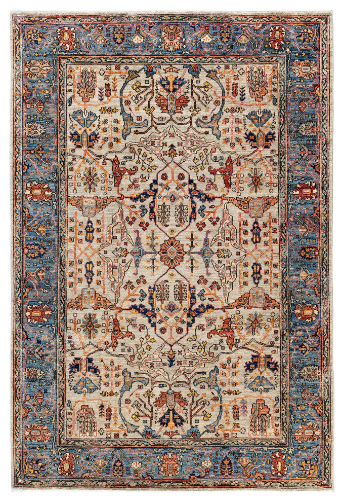 Serapi One-of-a-Kind Hand-Knotted Area Rug Light Gray, 5'11" x 8'9"