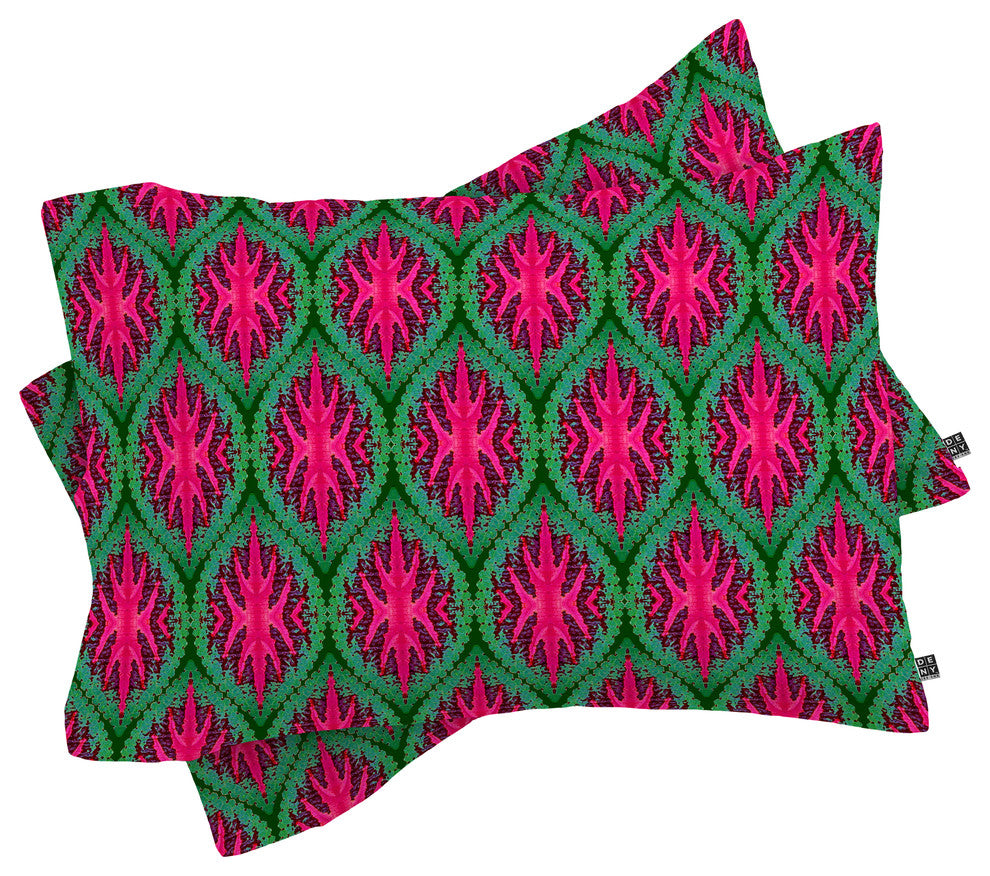 Deny Designs Wagner Campelo Ikat Leaves Pillow Shams, King