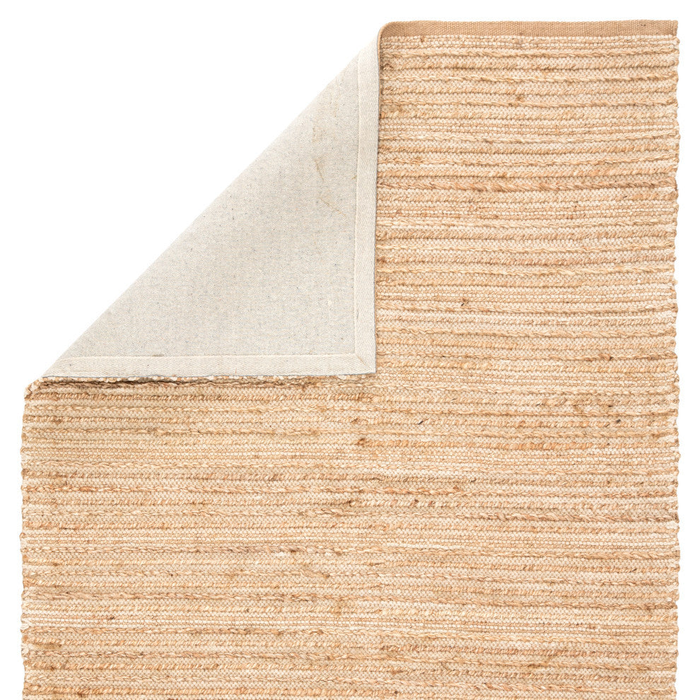 Jaipur Living Clifton Natural Solid Tan/White Area Rug, 2'6"x4'