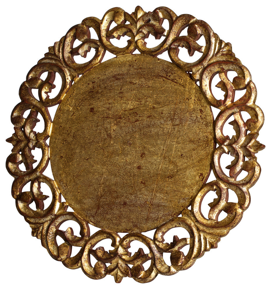 Vendome Round Placemats, Set of 4, Gold