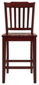 Arbor Hill Slat Back Counter Chair, Set of 2, Berry Red