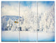 "White Winter Mountain Landscape" Photo Metal Wall Art, 3 Panels, 36"x28"