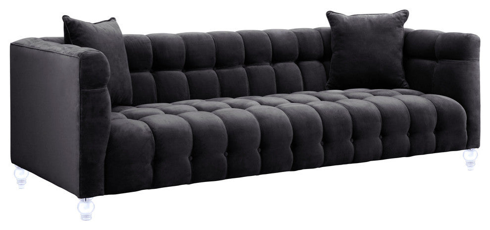 Bea Grey Velvet Sofa