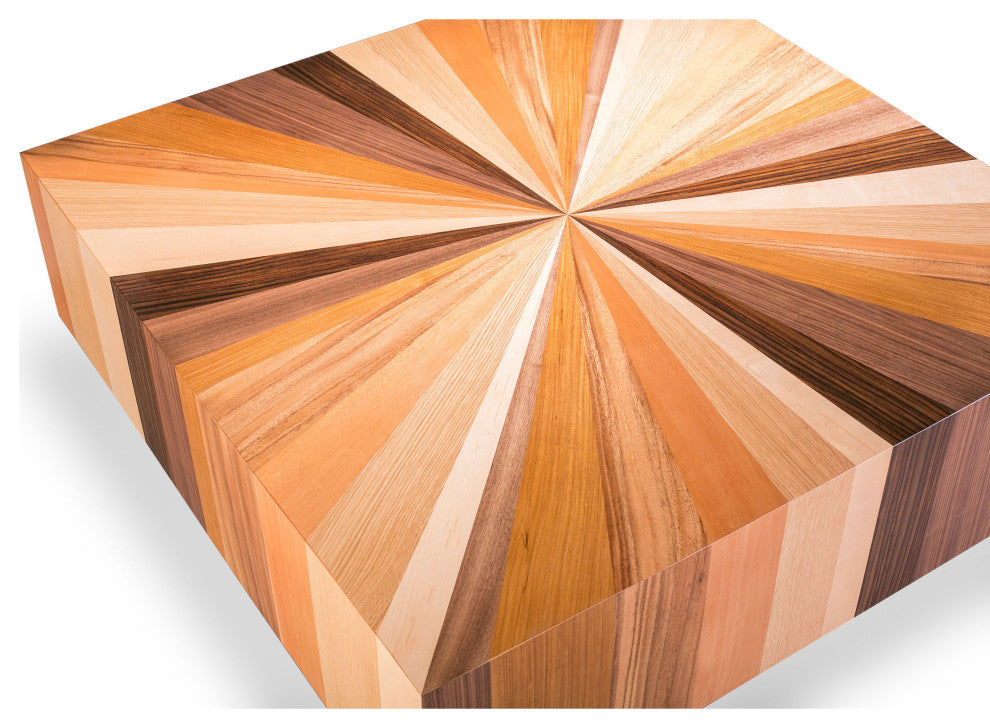 IE Series Sun Coffee Table, Mixed Wood