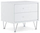 Nightstand with 2 Drawers, White