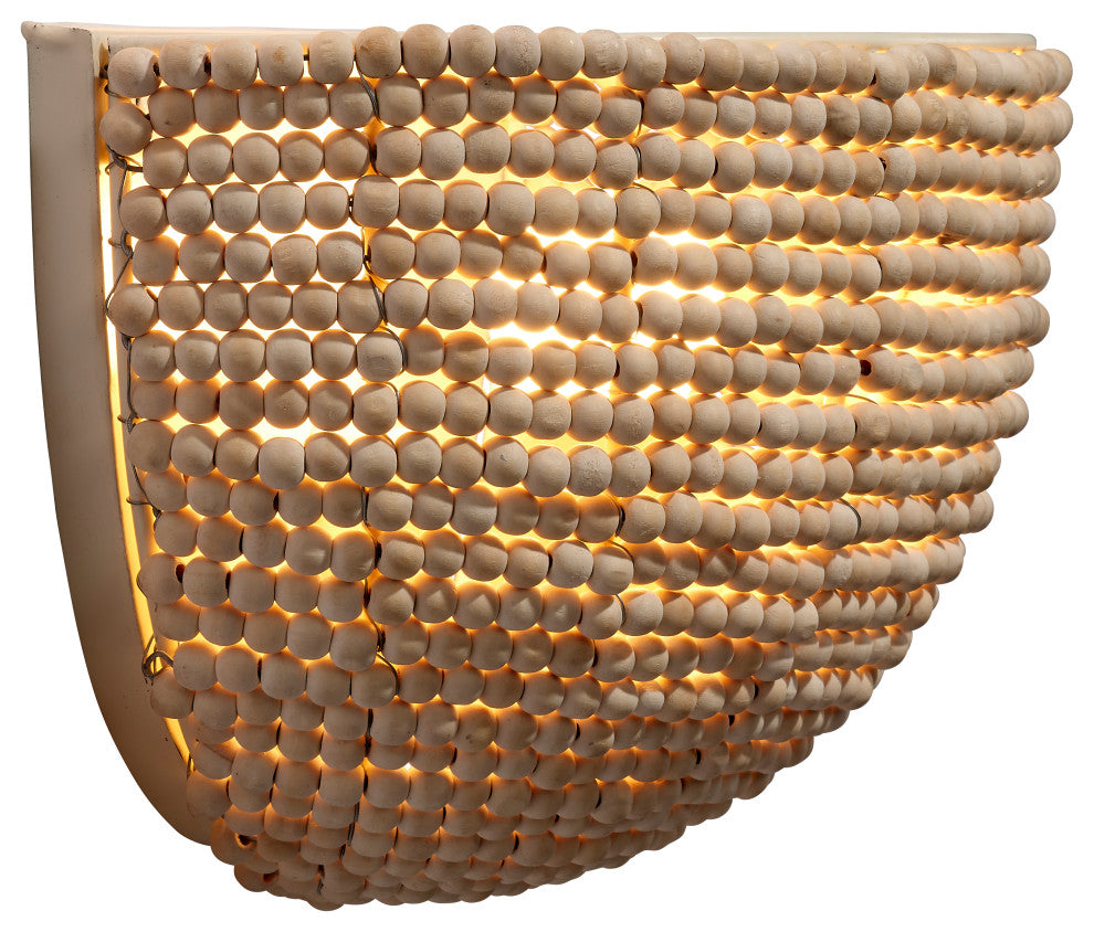 Barnacle Beaded Demi Lune Sconce