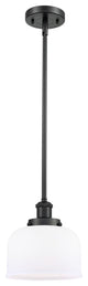 Large Bell 1-Light Pendant, Matte Black, Matte White