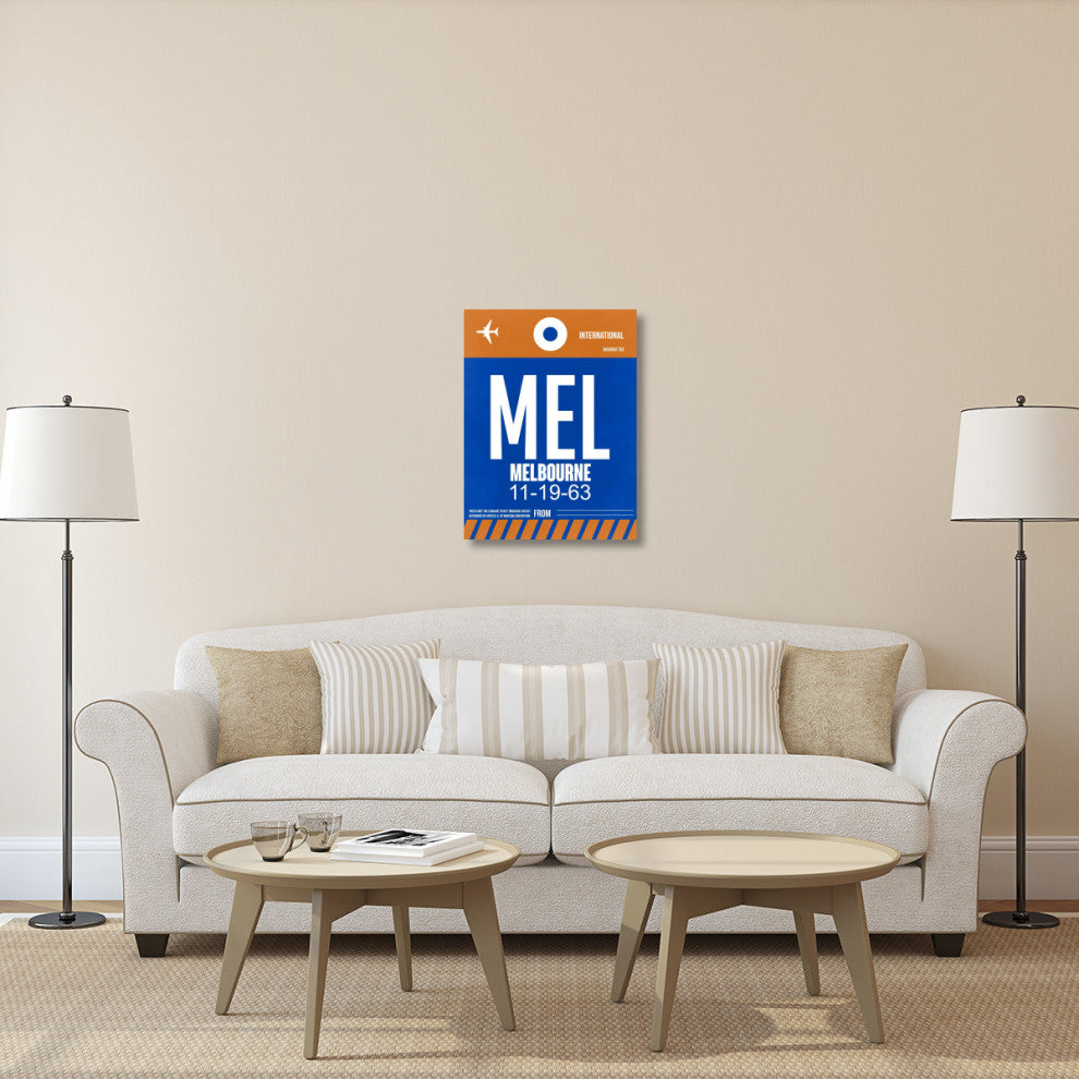 "MEL Melbourne Luggage Tag 2" Fine Art Print