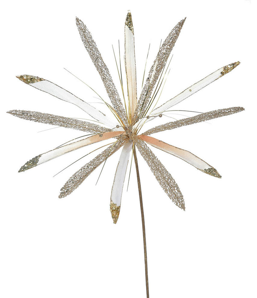 Vickerman 24" Papyrus, 20" Flower, Set of 3, Rose Gold