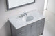 Caroline Avenue 48" Single Bathroom Vanity Set Gray, Marble Top