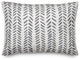 Gray and White Modern Herringbone 14x20 Lumbar Pillow