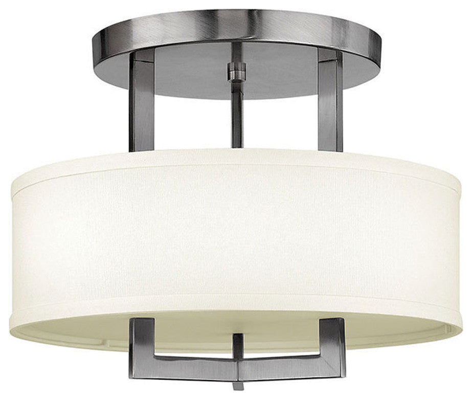Hinkley Hampton Medium Semi-Flush Mount, Antique Nickel