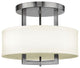 Hinkley Hampton Medium Semi-Flush Mount, Antique Nickel