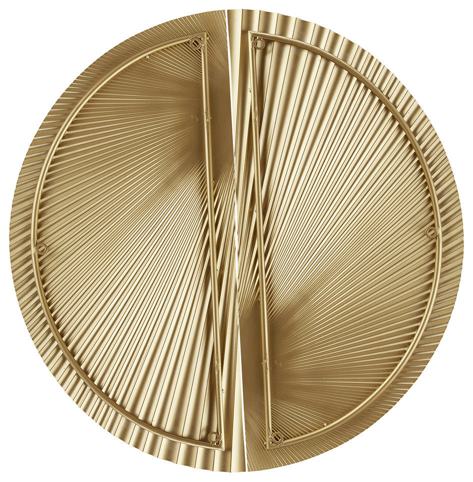 Madison Park Radiant Half-moon 2-piece Metal Wall Decor Set