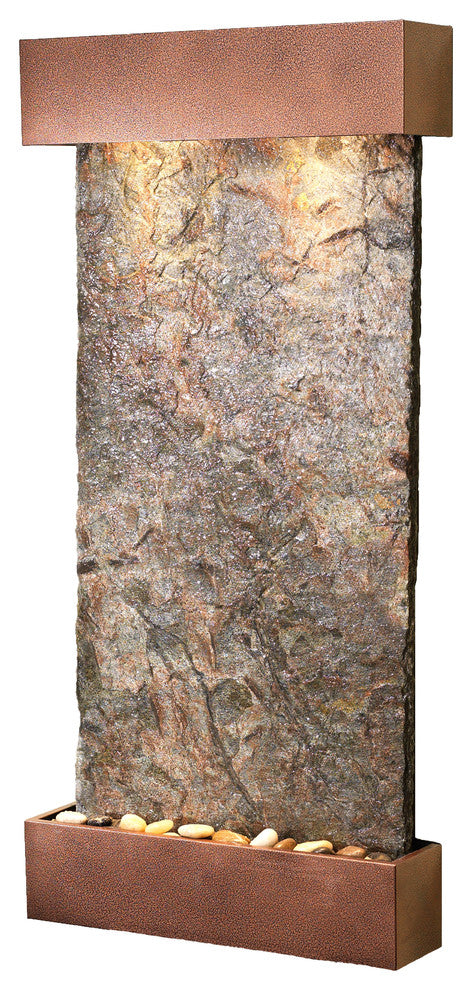Whispering Creek Water Feature by Adagio, Natural Green Slate, Copper Vein