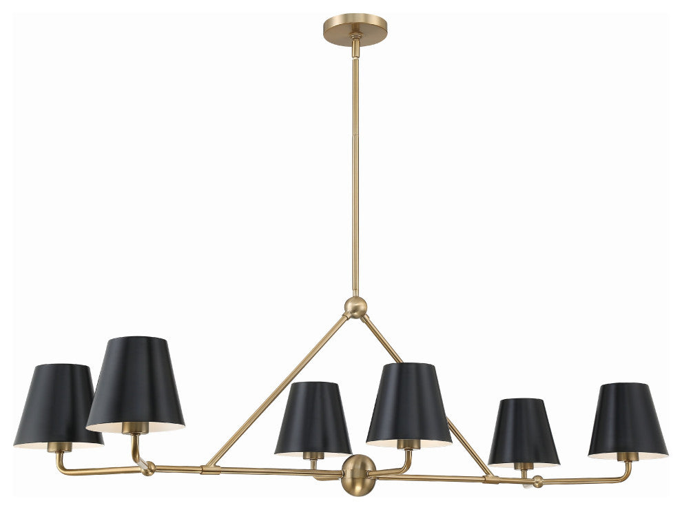 Xavier 6-Light Vibrant Gold Chandelier