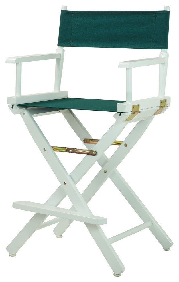 024" Director's Chair White Frame-Hunter Green Canvas