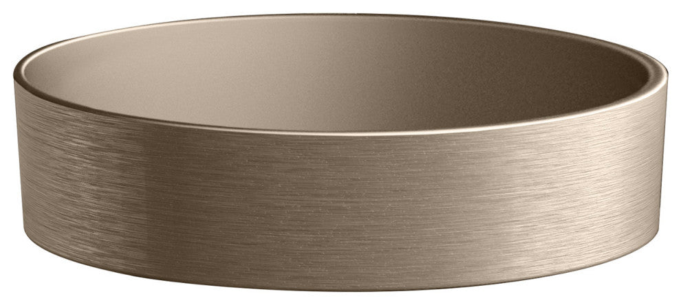 Pert Rho Brushed Platinum Vessel Sink