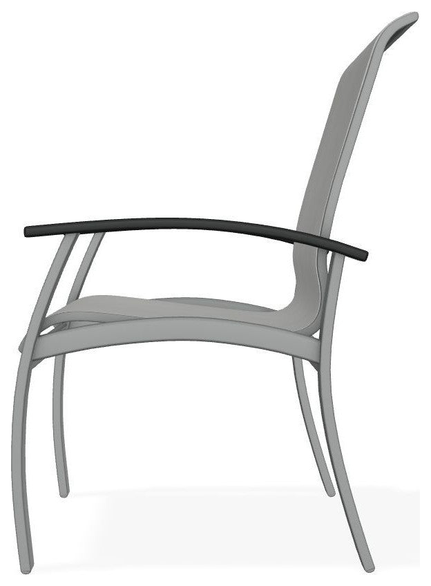 Belle Isle Sling Outdoor Dining Chair, Alloy/Graphite
