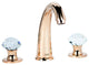 Rock Windspread Rose Gold Sink Faucet With Swarovski Crystal Handle