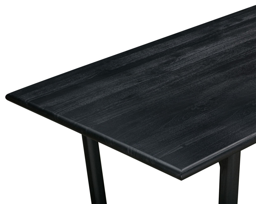 Bungalow 71" Solid Wood Dining Table, Black