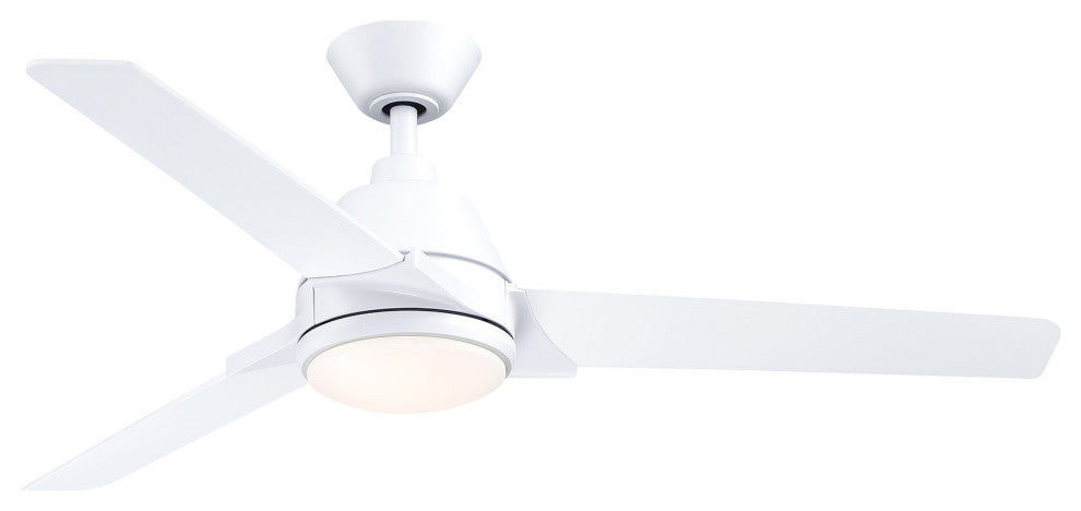 Pyramid 52" Indoor/Outdoor Fan With LED Light Kit White