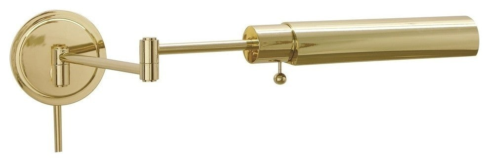 Home Office Pharmacy Swing Arm Wall Lamp, Polished Brass
