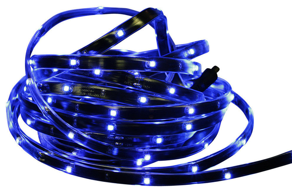 18' LED Indoor/Outdoor Christmas Linear Tape Lighting, Blue and Black
