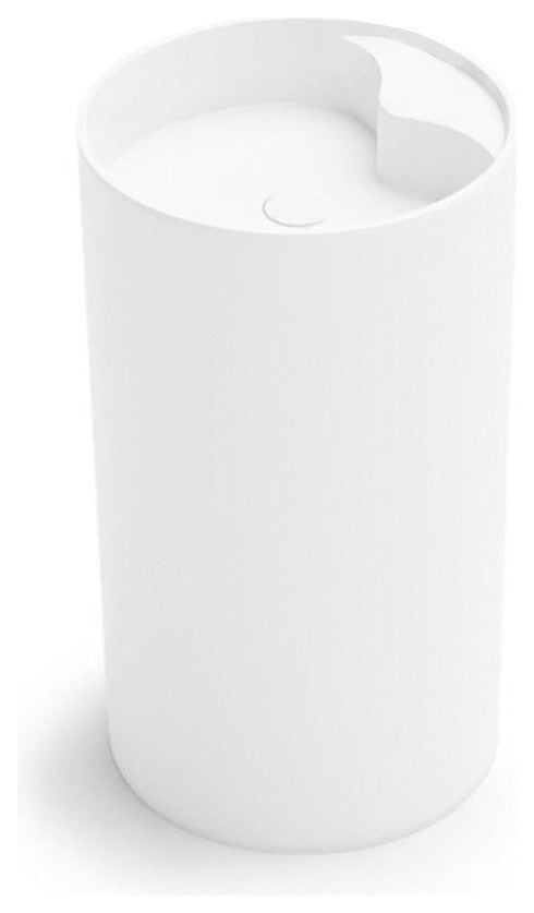 ADM Circular Freestanding Pedestal Sink, White, 18", Glossy White