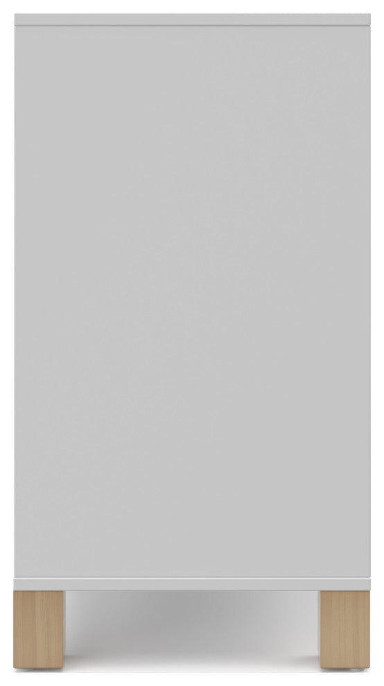 Storkcraft California 3 Drawer Combo Dresser, White With Driftwood