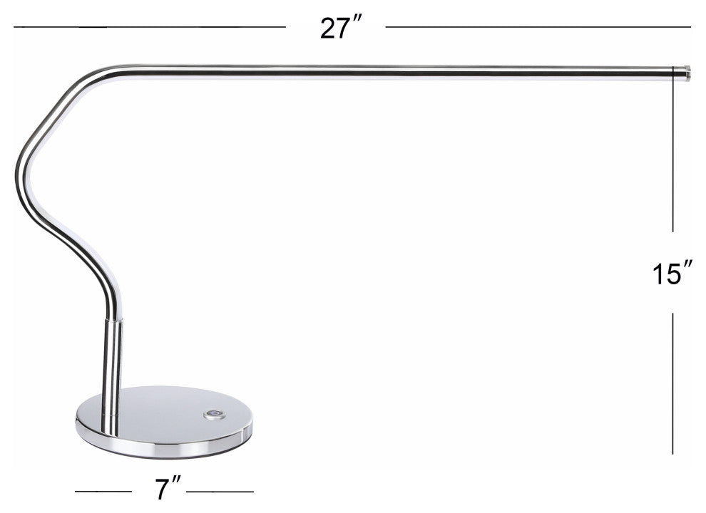 Julian 15" LED Integrated Task Lamp, Chrome