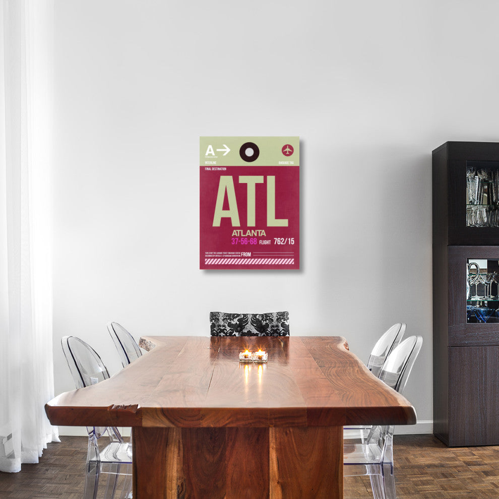 "ATL Atlanta Luggage Tag 2" Fine Art Print